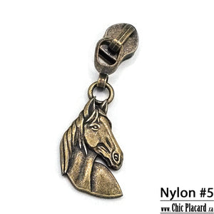 Horse - Slider for nylon zip #5