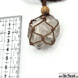 Quartz brut - Pendentif tressé & ajustable par La Quaridaine