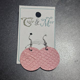 Rose méduse - Boucles d'oreilles par Cuir & Mer