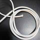 Flat woven elastic - white or black - 5 or 6 mm