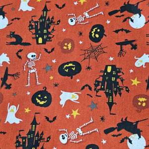 Halloween orange - 100% coton non-extensible (au 1/2m)