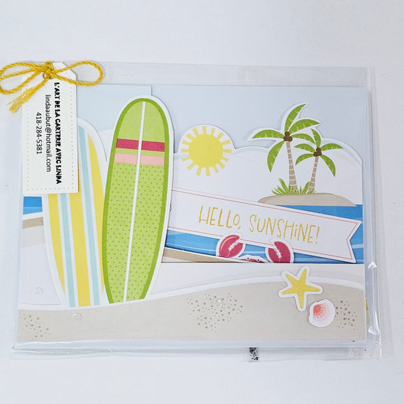 Hello, sunshine ! - Surf - Carte de voeux par Linda