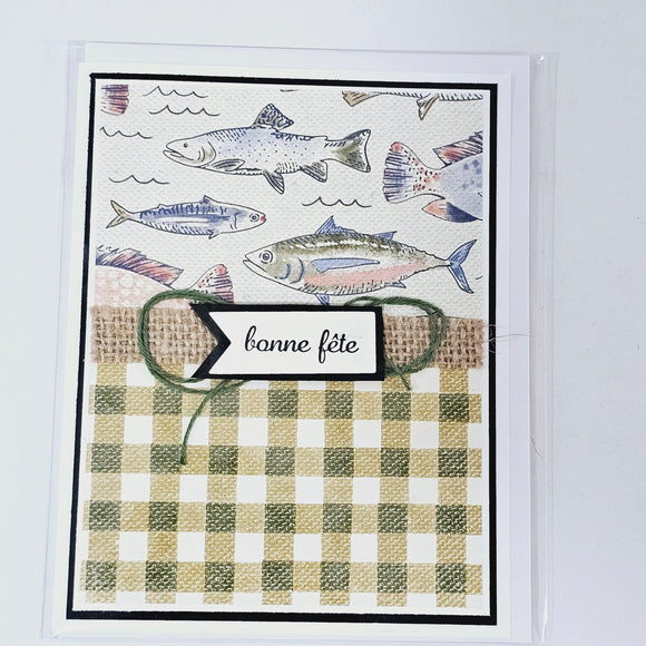 Bonne fête - poissons - Carte de voeux par Linda