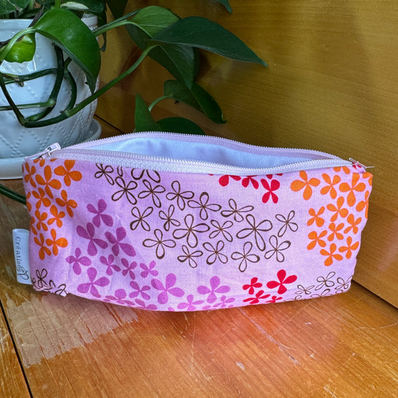 Sac à collation - Fleurs roses par Créations JL