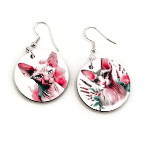 Chat Sphynx - Boucles d'oreilles