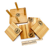 Le classique - Sous-verres (4) et support par Eclisses de bois - Paz créations