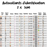 Autocollants d'identification personnalisés