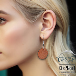 Orangé - Boucles d'oreilles par Cuir & Mer