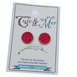 Rouge - clous d'oreilles par Cuir & Mer