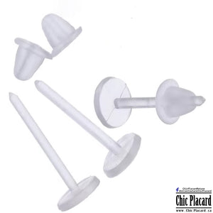 Kit tige et bouchon pour fabrication de boucles d'oreilles (x10)