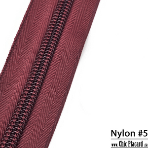 Bourgogne - Zipper Nylon #5 (au 1/2m)