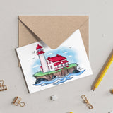 Phare - Carte de voeux 5x7''