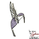 Colibri violet 3D - Les vitraux de Sylvie