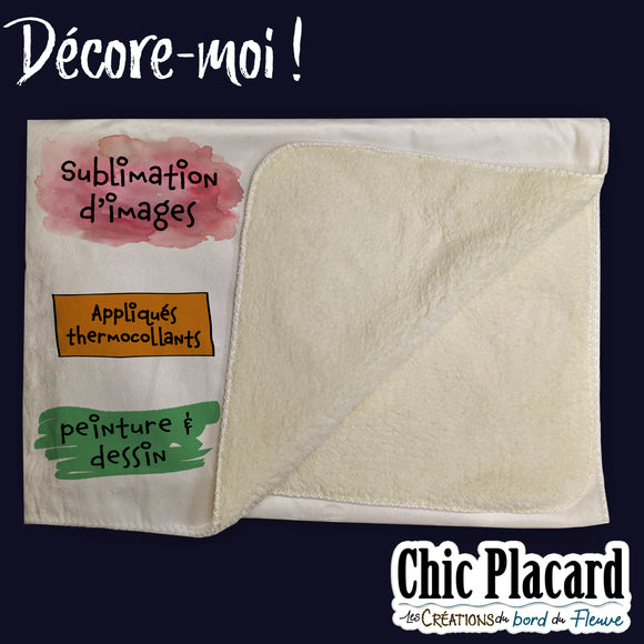 Couverture sherpa/minky à décorer