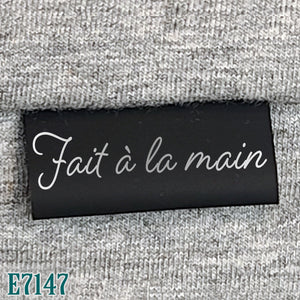 Fait à la main - Taffeta noir & encre argent