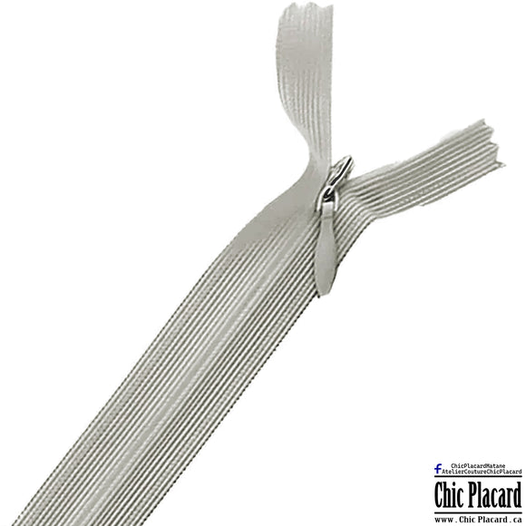 Gris - zip invisible Costumakers 12''/30cm