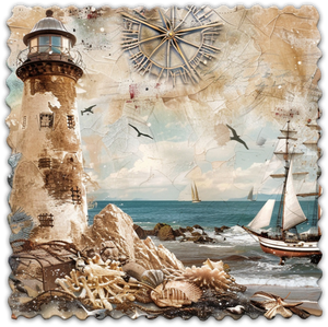 Paysage marin - Lingette hyperdouce en microfibre