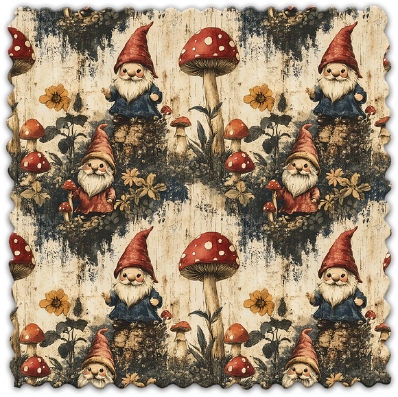 Gnomes & Champinons #1 - Lingette hyperdouce en microfibre