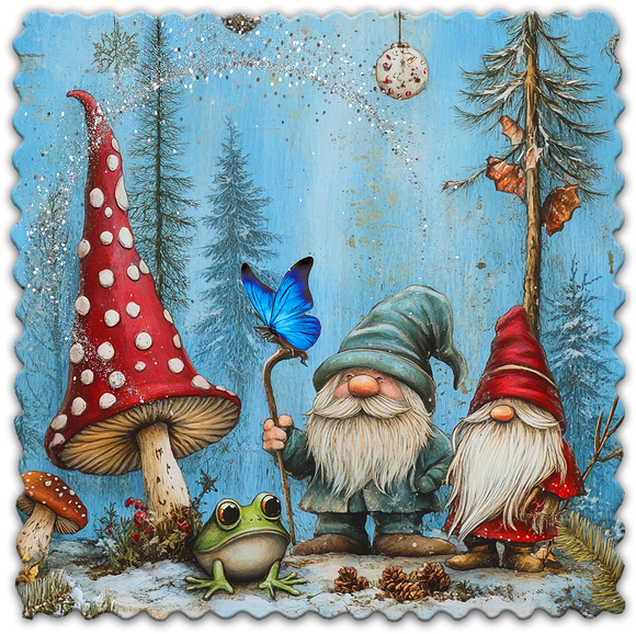 Gnomes & Champinons #3 - Lingette hyperdouce en microfibre