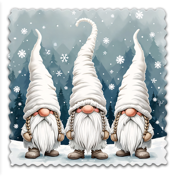 Gnomes en hiver - Lingette hyperdouce en microfibre