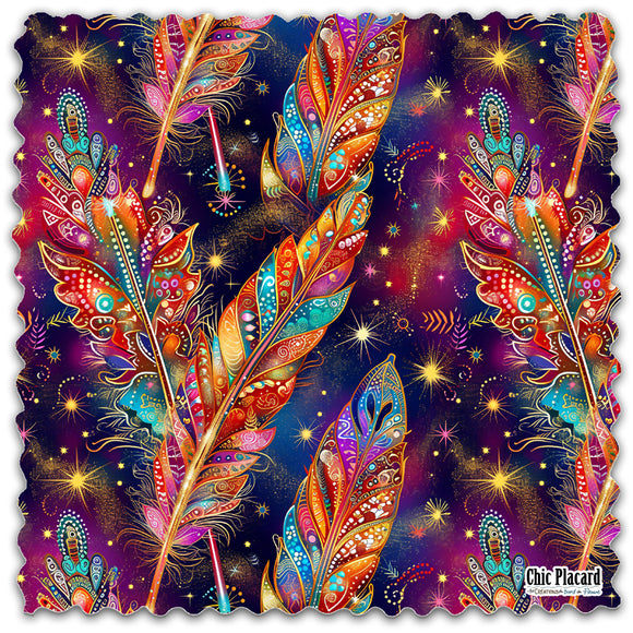 Plumes colorées - Lingette hyperdouce en microfibre