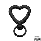 Coeur - Mousqueton noir métallique