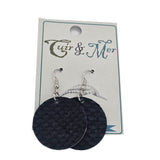 Noir sombre - Boucles d'oreilles par Cuir & Mer