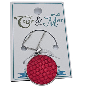 Rouge - Pendentif par Cuir & Mer