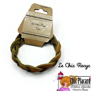 Daim - Bracelet en cuir tressé - Le Chic Recyc