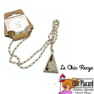 Triangle - Pendentif en bois coti - Le Chic Recyc