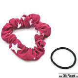 Star fuchsia pink scrunchie