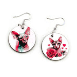 Chat Sphynx frileux - Boucles d'oreilles