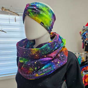 Galaxie colorée - Foulard infini à poche - Ça coche