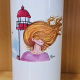 Hair in the wind - Aluminum cup with straw