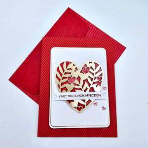 Avec toute mon affection - Carte de voeux par Linda
