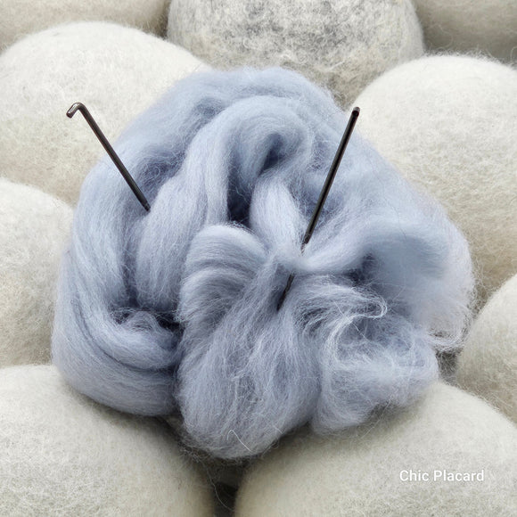 Pale gray - Felting wool 50g