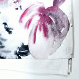 Fleurs grises et rose - Serviette de bain