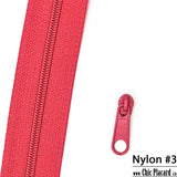 Rose fushia - Curseur pour zip nylon #3