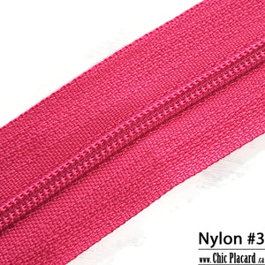 Fuchsia pink - Zipper Nylon #3 (1/2m) 