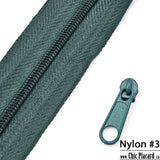 Sage green - Zipper Nylon #3 (1/2m) 