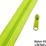 Vert pomme - Zipper Nylon #5 (au 1/2m)