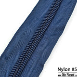 Bleu marin  - Zipper Nylon #5 (au 1/2m)