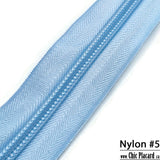 Bleu ciel  - Zipper Nylon #5 (au 1/2m)