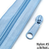 Bleu ciel  - Zipper Nylon #5 (au 1/2m)