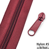 Bourgogne - Zipper Nylon #5 (au 1/2m)