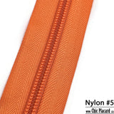 Orange - Zipper Nylon #5 (au 1/2m)