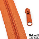 Orange - Zipper Nylon #5 (au 1/2m)