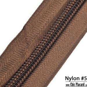 Brown - Zipper Nylon #5 (1/2m) 