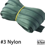 Sage green - Zipper Nylon #3 (1/2m) 