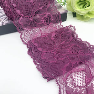 Dentelle élastique 6 cm - Mauve (au 1/2m)